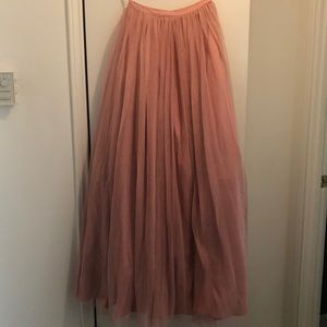 Beautiful pink tulle maxi skirt